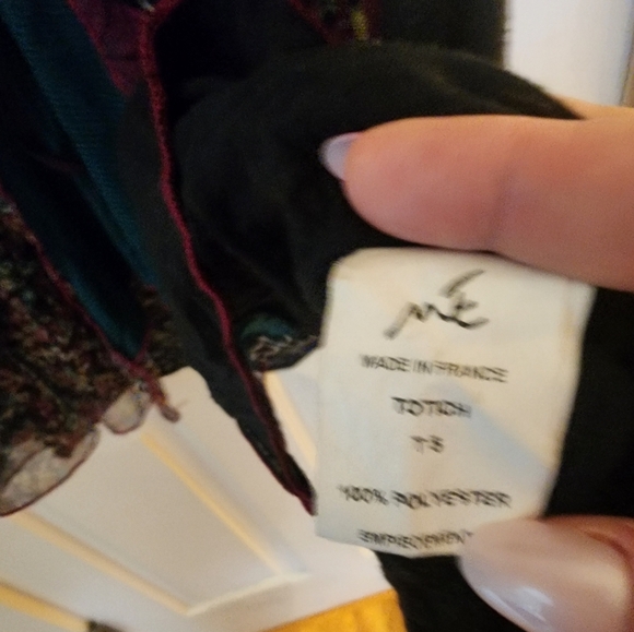 Me Paris Tunic Top Mesh Floral 3/4 Sleeve Artsy Avante Garde French Size 5 Boho - Picture 8 of 12